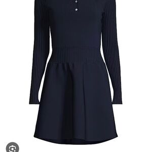 Tory Burch Navy Long Sleeve Dress
